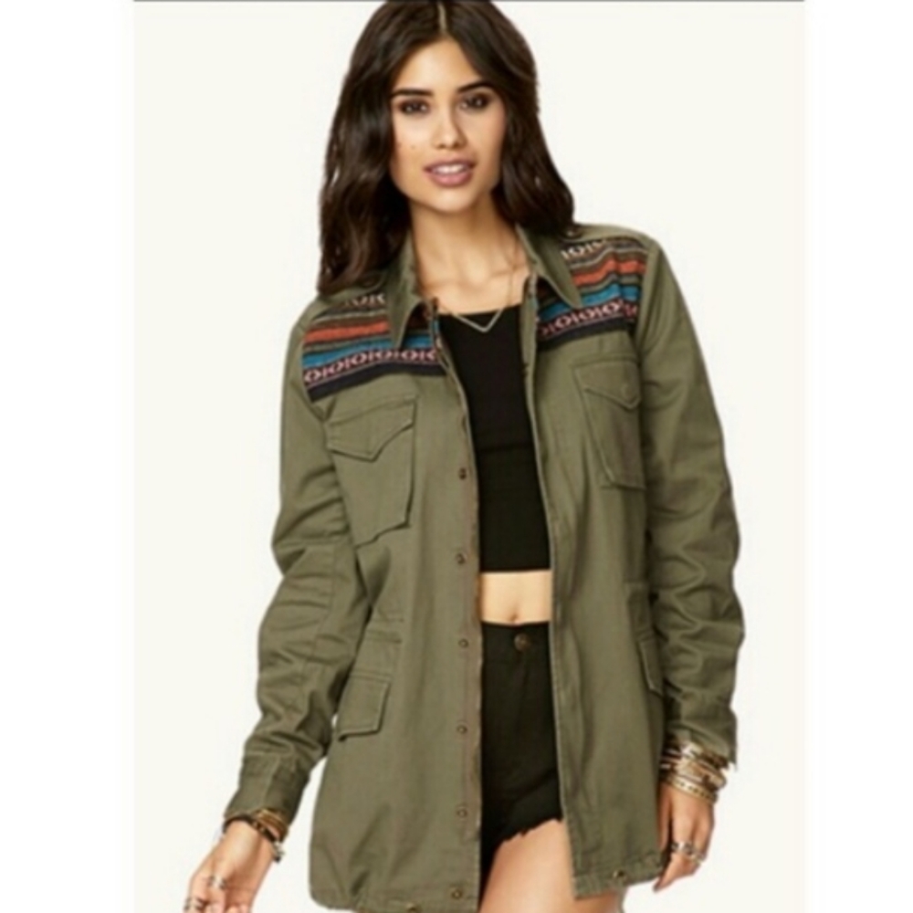 IRIS Army Green Utility Jacket Sz S